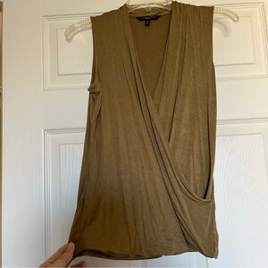 Like new Banana Republic threadsoft wrap tank blouse in olive khaki XXS